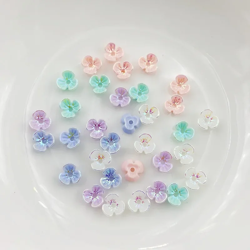 30PCS  fashion Style Nail Art 3D Rose Petal Resin Glazed Flowers Nail Art Accessories Rhinestone Decorations Manicure DIY Tips