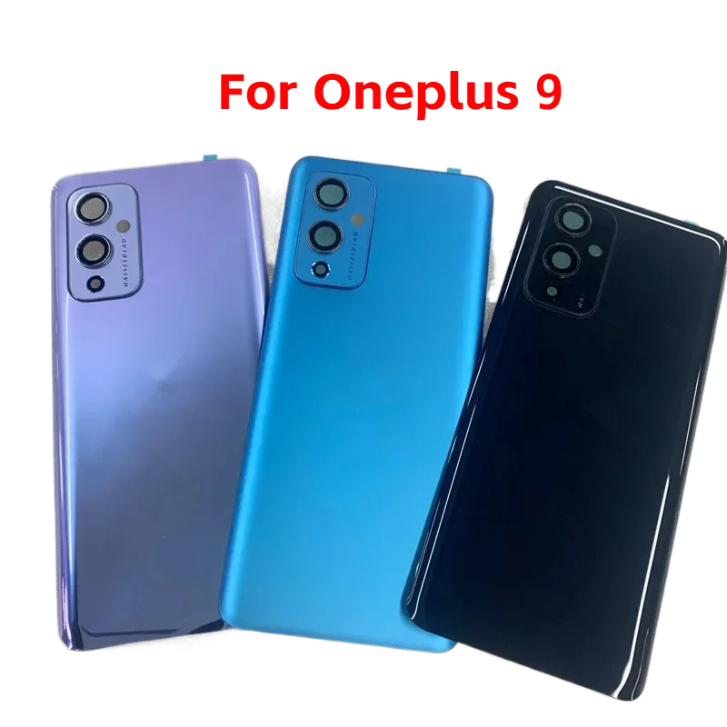 

Задняя крышка батарейного отсека для Oneplus 9, матовая блестящая задняя крышка для замены заднего фотографического логотипа 6,55 дюйма