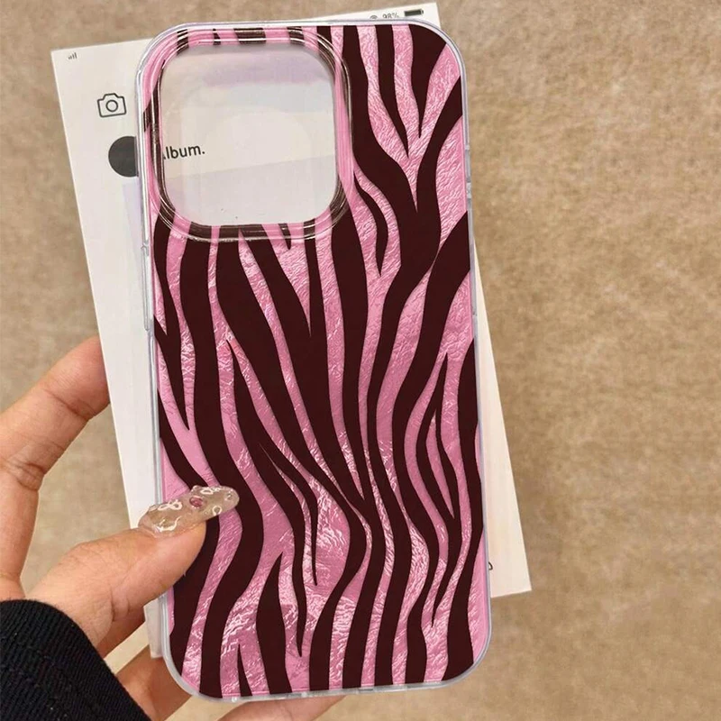 Wine Red Stripes Shockproof Phone Case - Stylish and Durable Back Cover