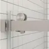 Sunrosa 44""-48"" W X 76"" H Frameless Shower Door, Clear Tempered Glass 5/16""(8Mm), Double Sliding Shower Door, Aluminum 2