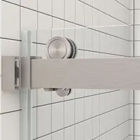 Sunrosa 44""-48"" W X 76"" H Frameless Shower Door, Clear Tempered Glass 5/16""(8Mm), Double Sliding Shower Door, Aluminum 2