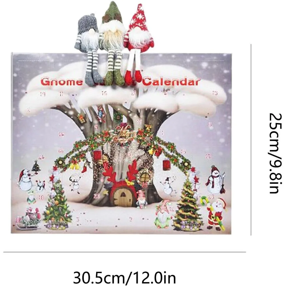 Christmas Gnome Holidays Advent Calendar Christmas Faceless Dwarf Countdown Calendar Rustic Faceless Rudolph Plush Toy christmas countdown calendar christmas advent calendar
