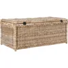 Wicker Storage Trunk, Collapsible for flat storage, Rattan-Kubusoft Gray, Coastal for Office Dorm Room-LivingRoom 5