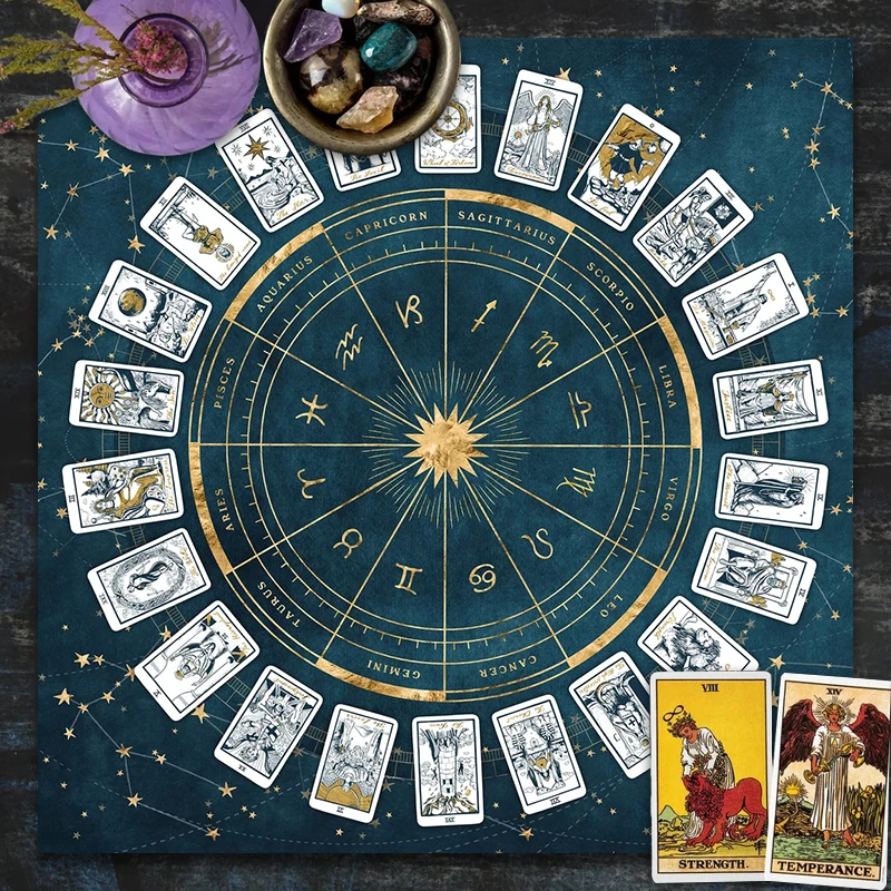 Zodiac Astrology Astrology Chart Spread Tarot Reading Tarot Table Cloth  Witches Quarters Decor Altar Cloth - Table Cloth - AliExpress