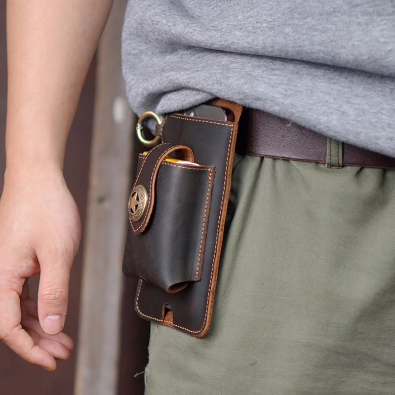 Small Leather Belt Loop Pouch