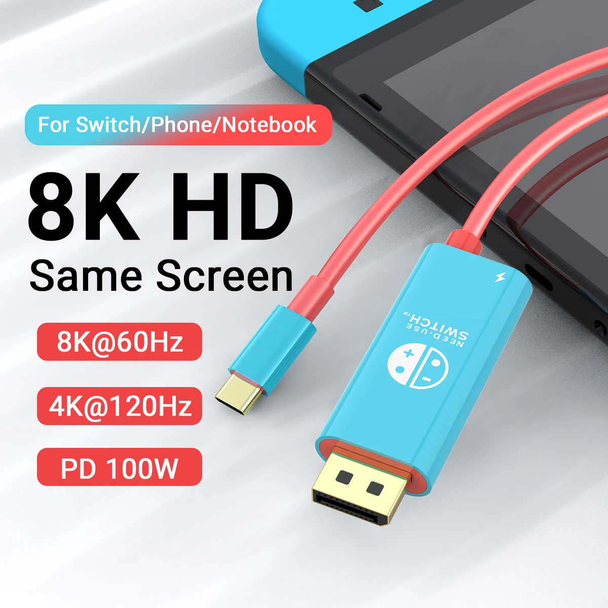 Cavo USB 4.0 Thunderbolt 4 Disscool, 1 Metro, 240W 8K@60Hz, Trasferimento Dati 40Gbps, Compatibile Con USB-C E Thunderbolt 3/4