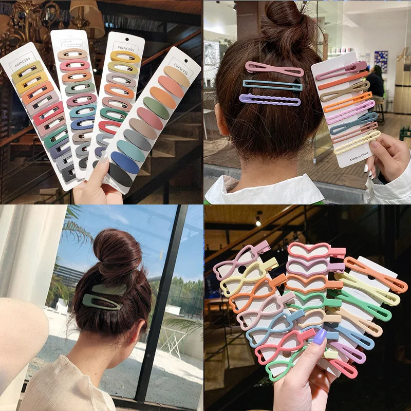 10Pcs/Set Girl Hair Clips Kid Cute Colorful Hairpins Water Droplets Bangs Barrette Headdress Hairs BB Clip Hairpin hair accessories