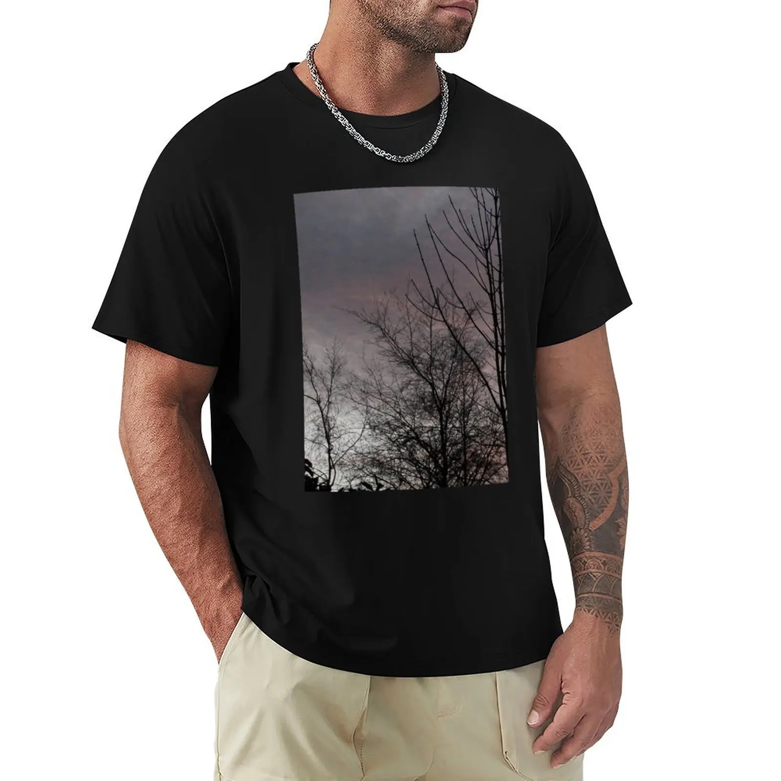 

Winter Trees T-shirt boys whites blacks plus sizes animal prinfor boys men graphic t shirts