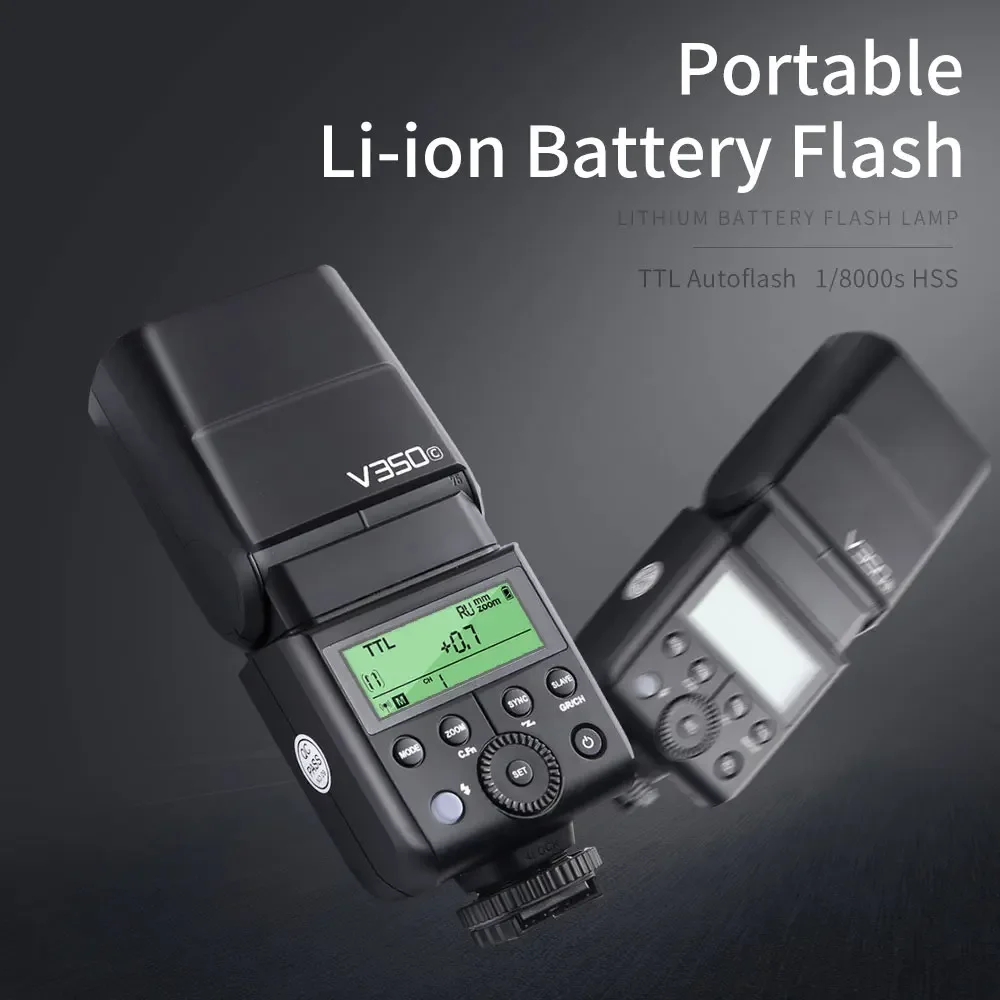 Godox V350 Speedlite V350C V350N V350S TTL HSS Camera Flash Built-in Lithium Battery for Fujifilm Fuji Sony Nikon Canon Olympus 3