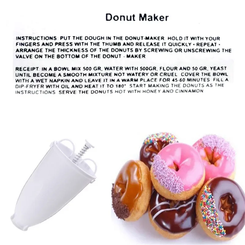 DIY Confectionery Pastry Baking Tools  Donut Maker Dispenser  Donut Making Artifact Creative Dessert MoldKitchen Gadget Bakeware