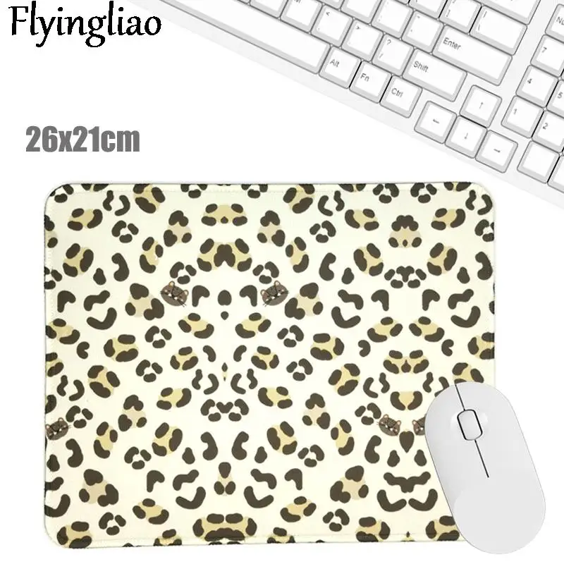 Leopard Print Cat Mouse pad anti slip waterproof 21 * 26cm mouse pad school supplies office accessories office desk set