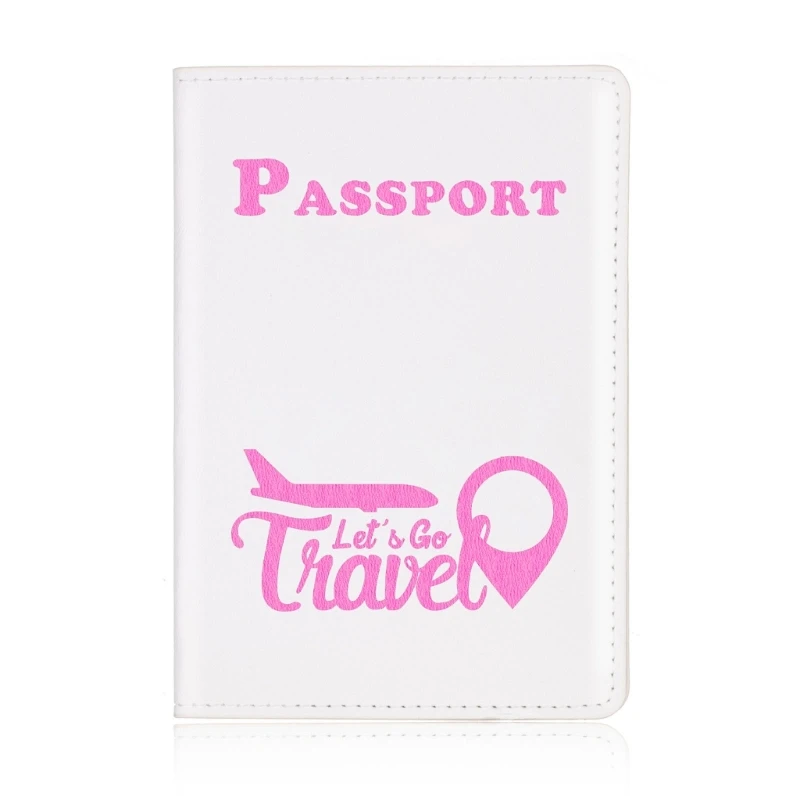 

Fashion PU Leather Passport Holder Travel Credit Card Protector Hot Stamping Lover Couple Wedding Gift for Women Men