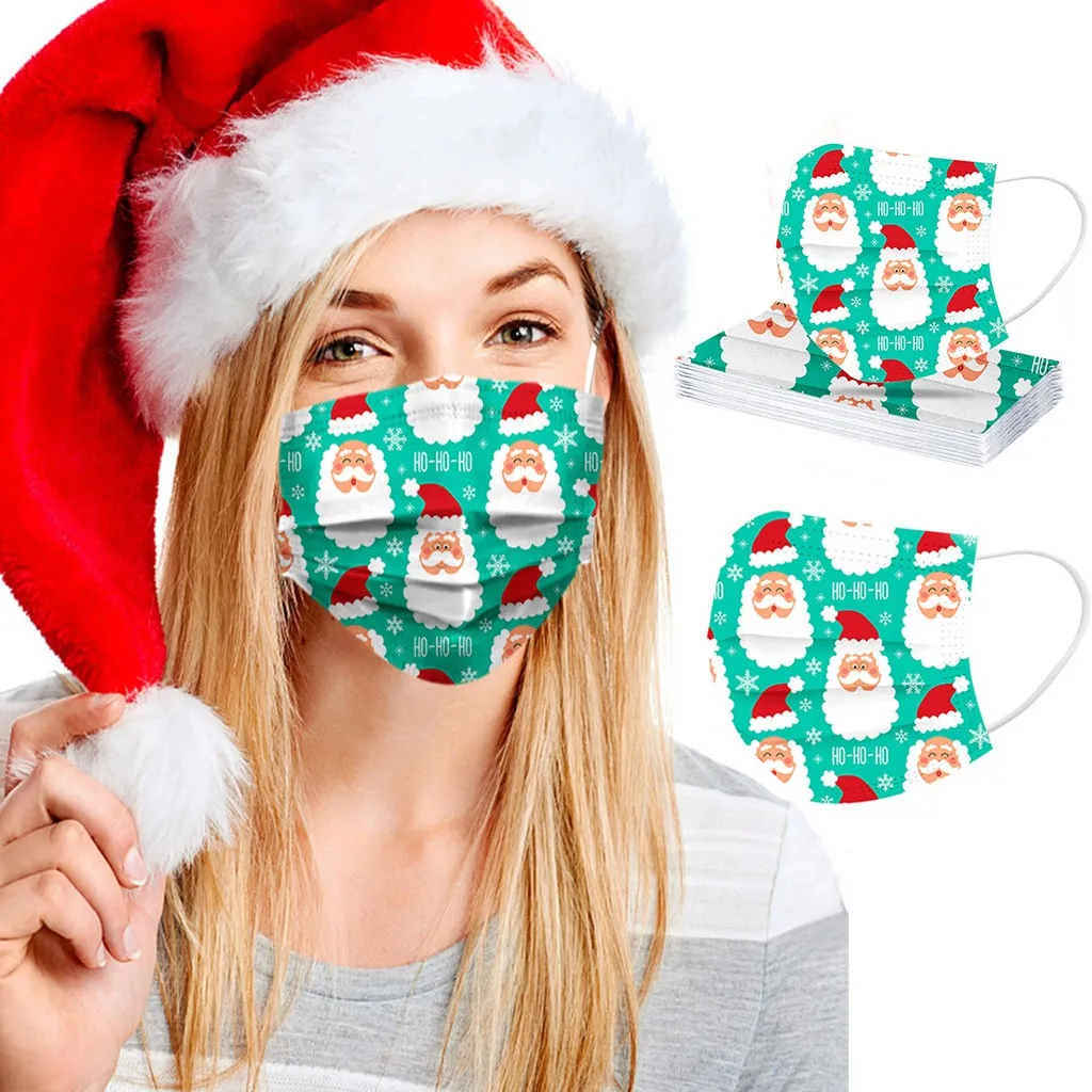 Disposable Unisex Printed Christmas Soft  For Adults 3-Layer  Mascarilla Para Polvo Cubre Bocas Desechables Disposable Mouths 5