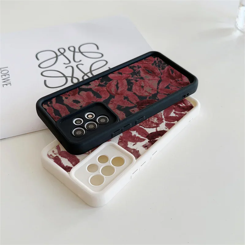 Red Lip Print Soft Phone Case