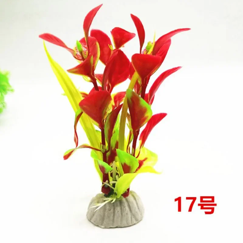 Red Simulated Aquarium Plants Ornaments Aquarium Fish Tank Plant UnderWater Grass Decor Aquarium Decoration