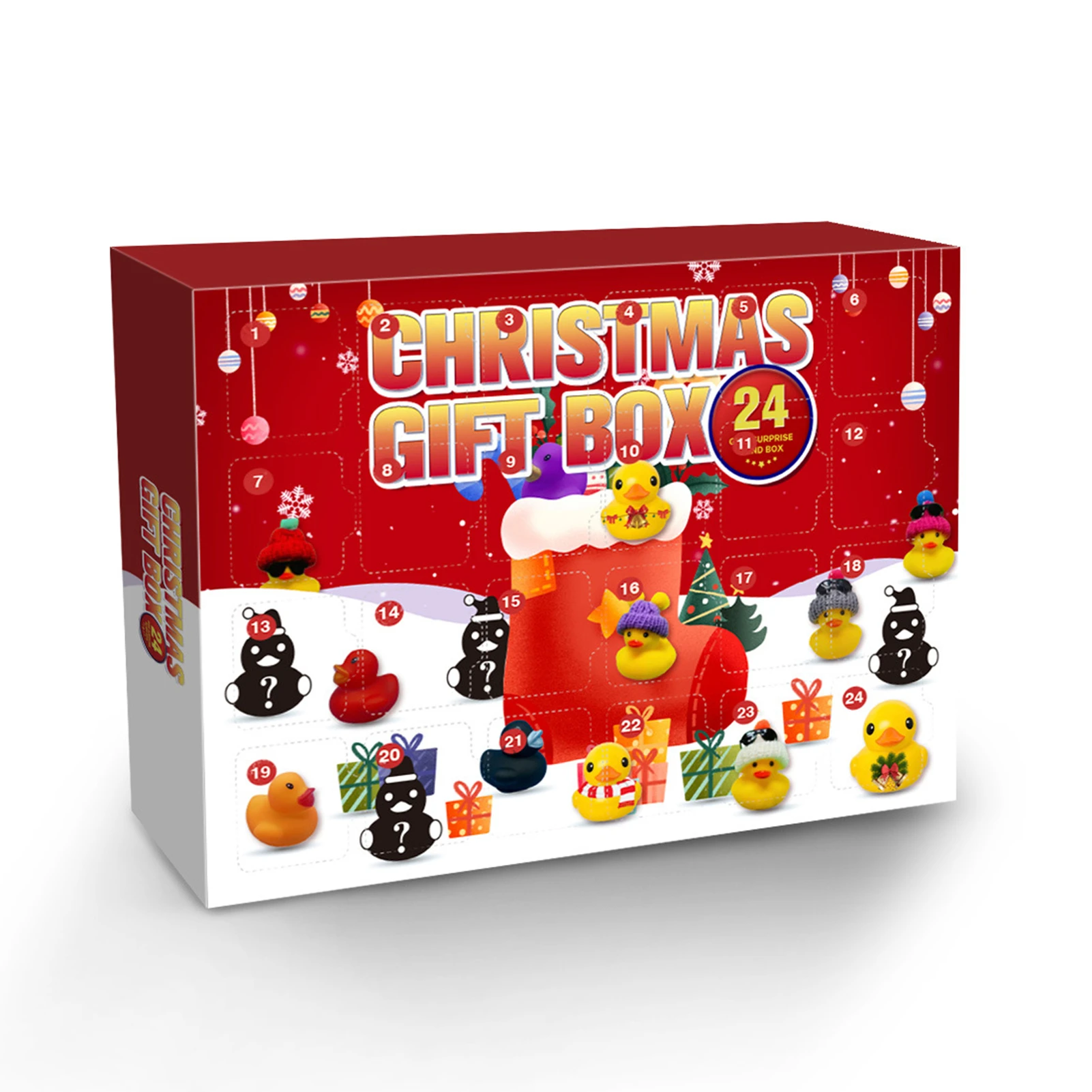 New Hot 24 Days Rubber Christmas Duck Advent Calendar Funny Swimming Water  Play Game Gift For Home Car Office Decoration - Bath Toy - AliExpress