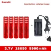 18650 Battery Rechargeable Battery 3.7V 18650 9900mAh Capacity Li-ion Rechargeable Battery For Flashlight Torch Battery+Charger 4