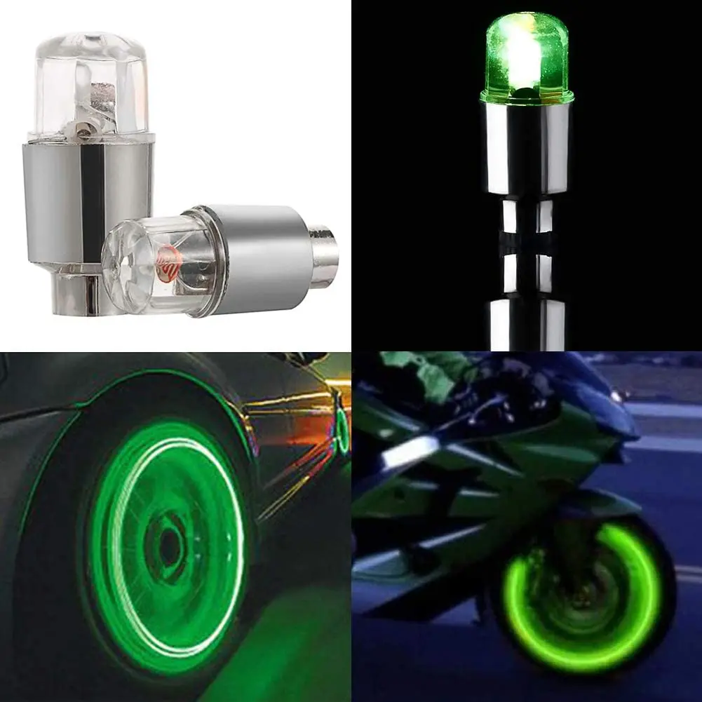 Bike Wheel Lights Kids Led Tire Valve Caps Pieces LED Bike Wheel