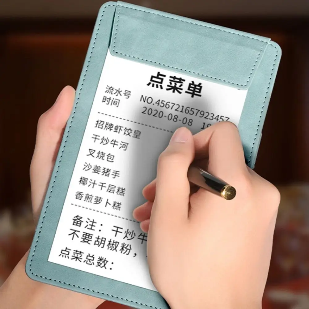 1pc 내구성 있는 스웨이드 메뉴 와인 홀더 펜 삽입형 파일 폴더가 있는 PU 가죽 A4/A5/A6/A7/B5 필기 패드 레스토랑/카페/바/호텔용