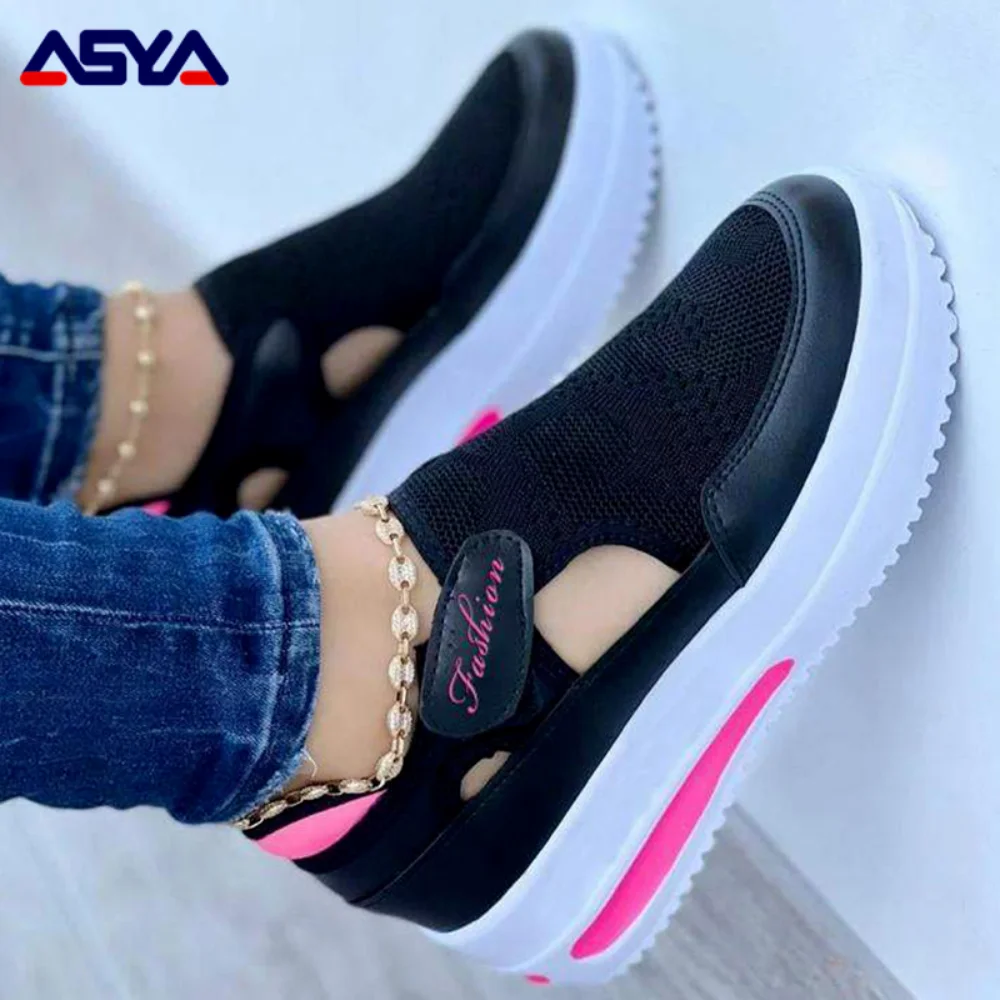 

ASYAPOY Sneakers Fashion Women Sneakers Plus Size Casual Shoes Comfortable Outdoor wedge Vulcanized Sneakers Zapatillas Mujer