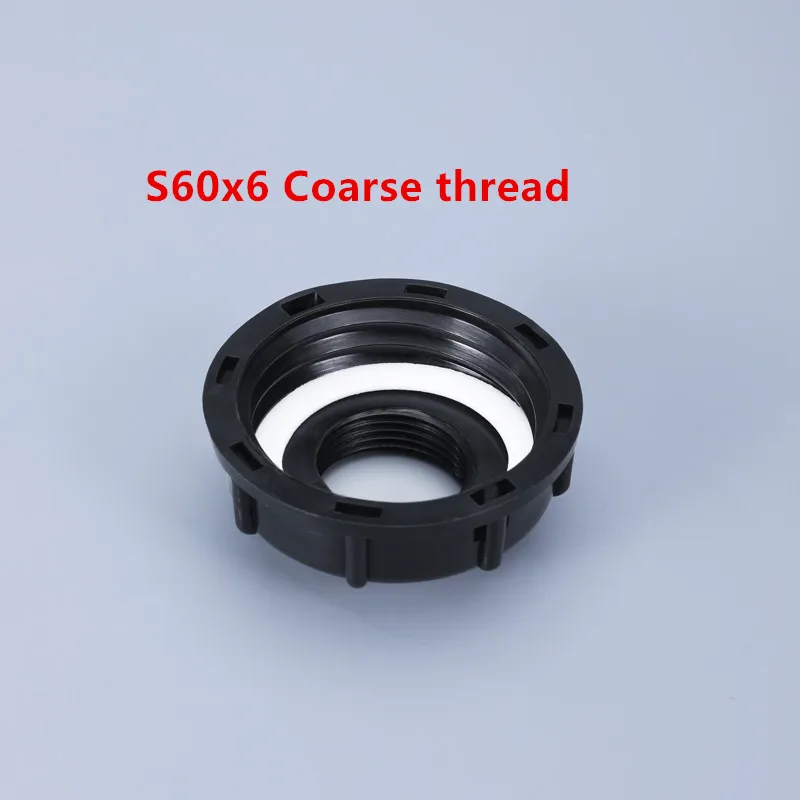 Tank Tap Adapter S60x6 Coarse Thread to 1/2" 3/4" 1" Internal Thread IBC Plastic Drain for Hose Faucet Valve