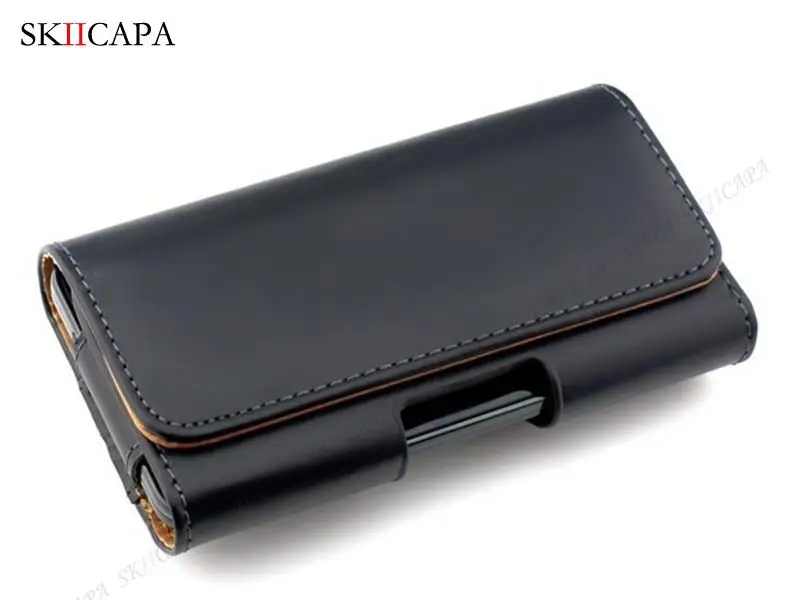 Universal Magnetic Leather Waist Bag with Belt Clip - Phone Pouch