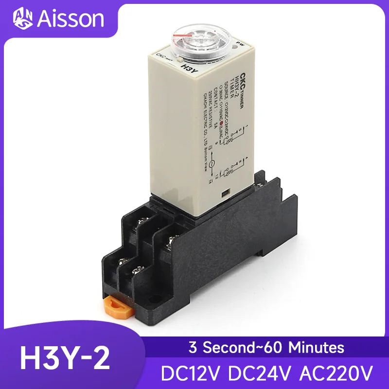 AC 220 V timer vertraging schakelmodule, invoer/trigger verstelbare timer 1 sec tot 5 min vertraging schakelmodule uitschakelplaat verstelbare vertraging (1 sec ~ 60 sec