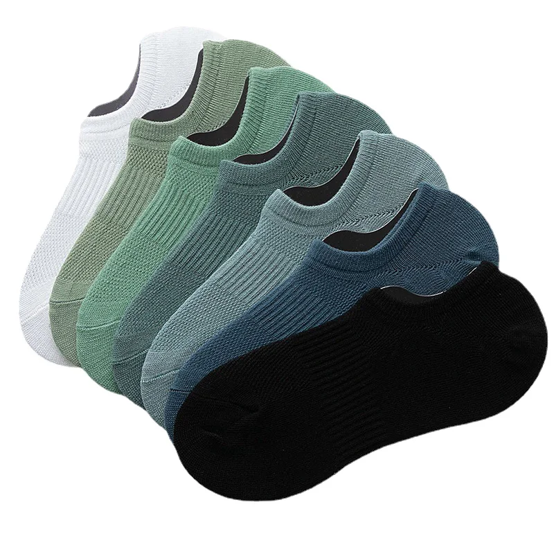 

Носки-невидимки унисекс, дышащие высокоэластичные, повседневные Простые, низкая посадка, для мужчин и женщин, 5 пар
