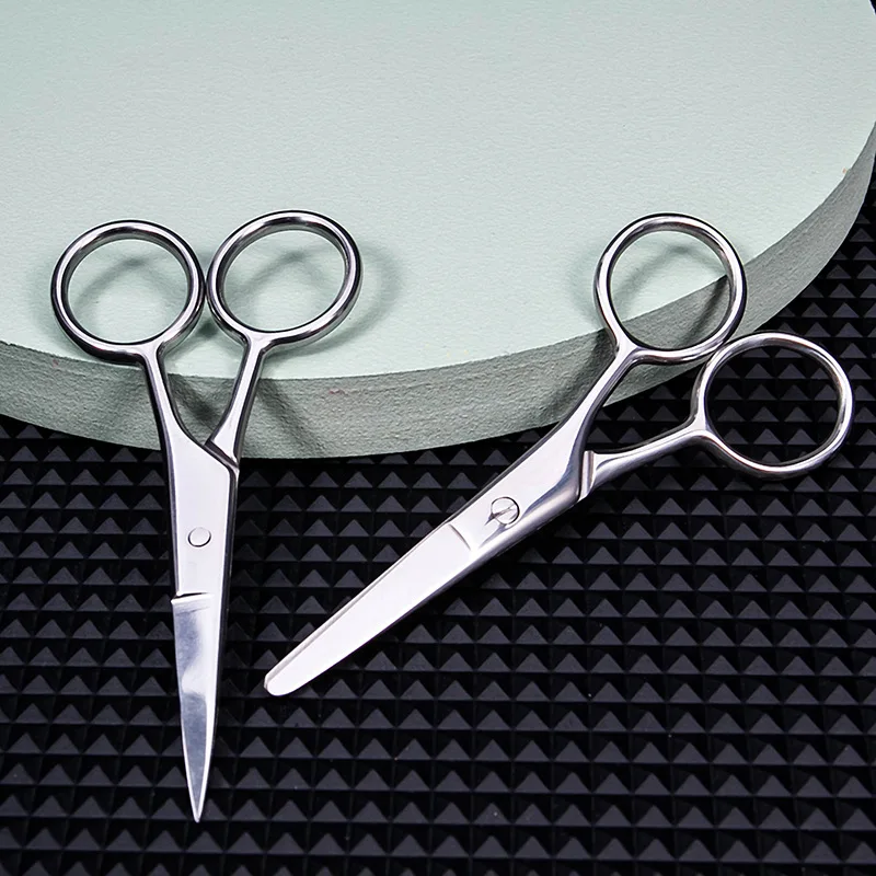 Stainless Steel Round Head Nose Hair Scissors Makeup Eyebrows Small Scissors  Beard Scissors Beauty Tools Makeup Tools 가위 - AliExpress