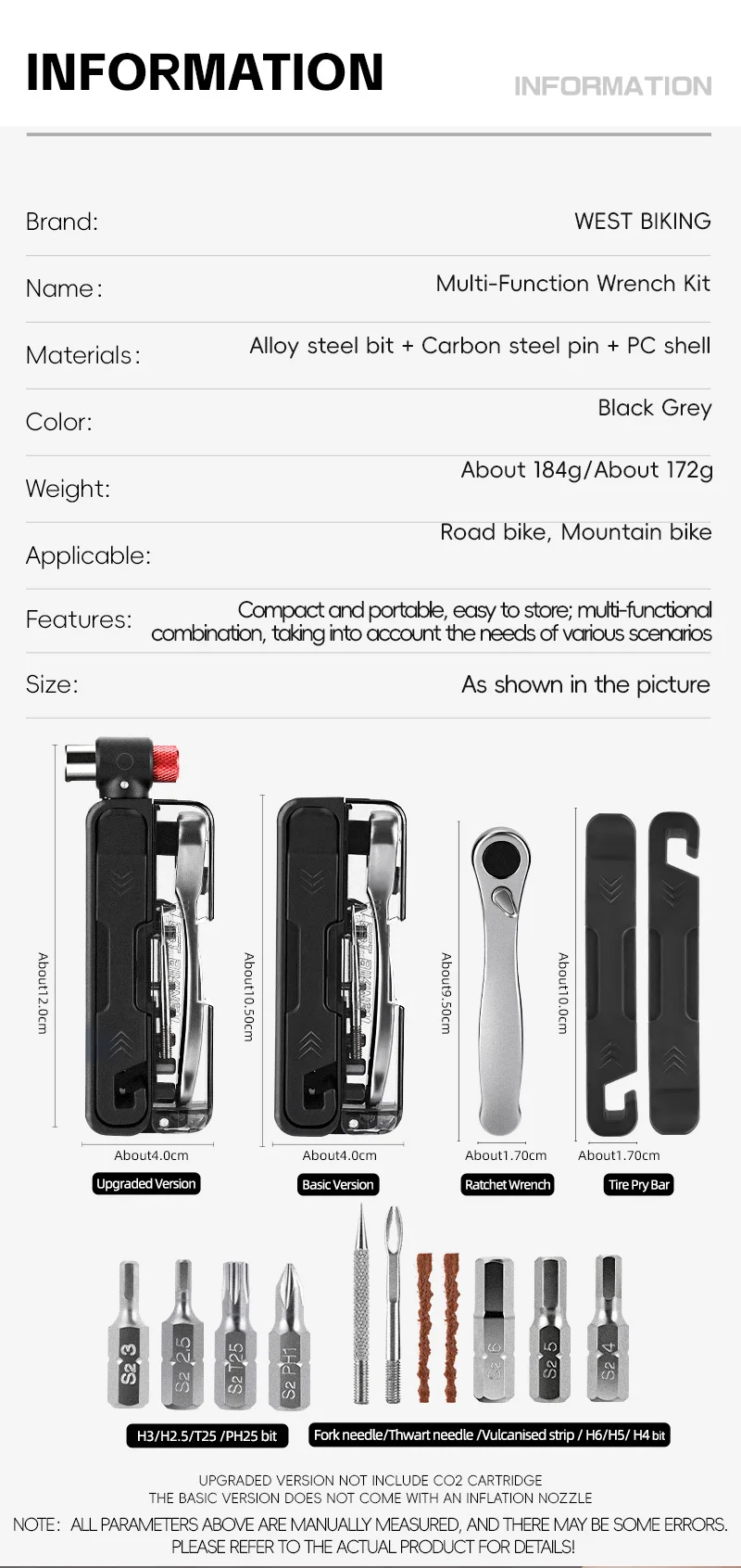 WEST BIKING 15-in-1 Multifunktions-Schraubenschlüssel-Set Tragbares Aluminium-Legierung Magnetisches Ratschenschlüssel-Set Pumpendüse Fahrrad-Reparaturwerkzeuge – Detail 3