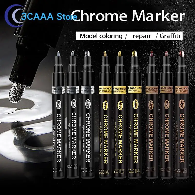 0.7/1/3MM Electroplating Mirror Silver Gold Paint Pen paint marker pen paint pen