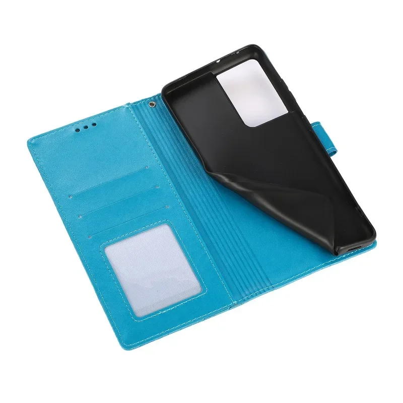 Premium Embossed Leather Wallet Phone Case with Card Holder
