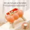 1 PCS New cat eating tall bowl bubble glass four-legged high-leg cat bowl easy to clean pet high-legged neck bowl 4