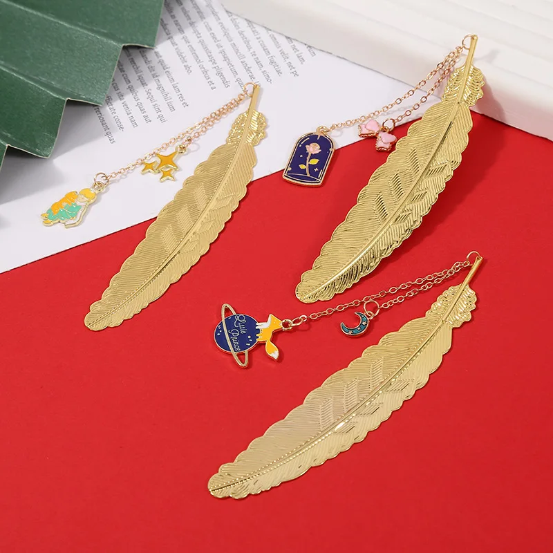 Bookmark 12 Design Chain/Metal Little Prince Planet Series Creative Decorative Office Supplies Student Gift Teacher Reading metal bookmark bookmarks stationery supplies