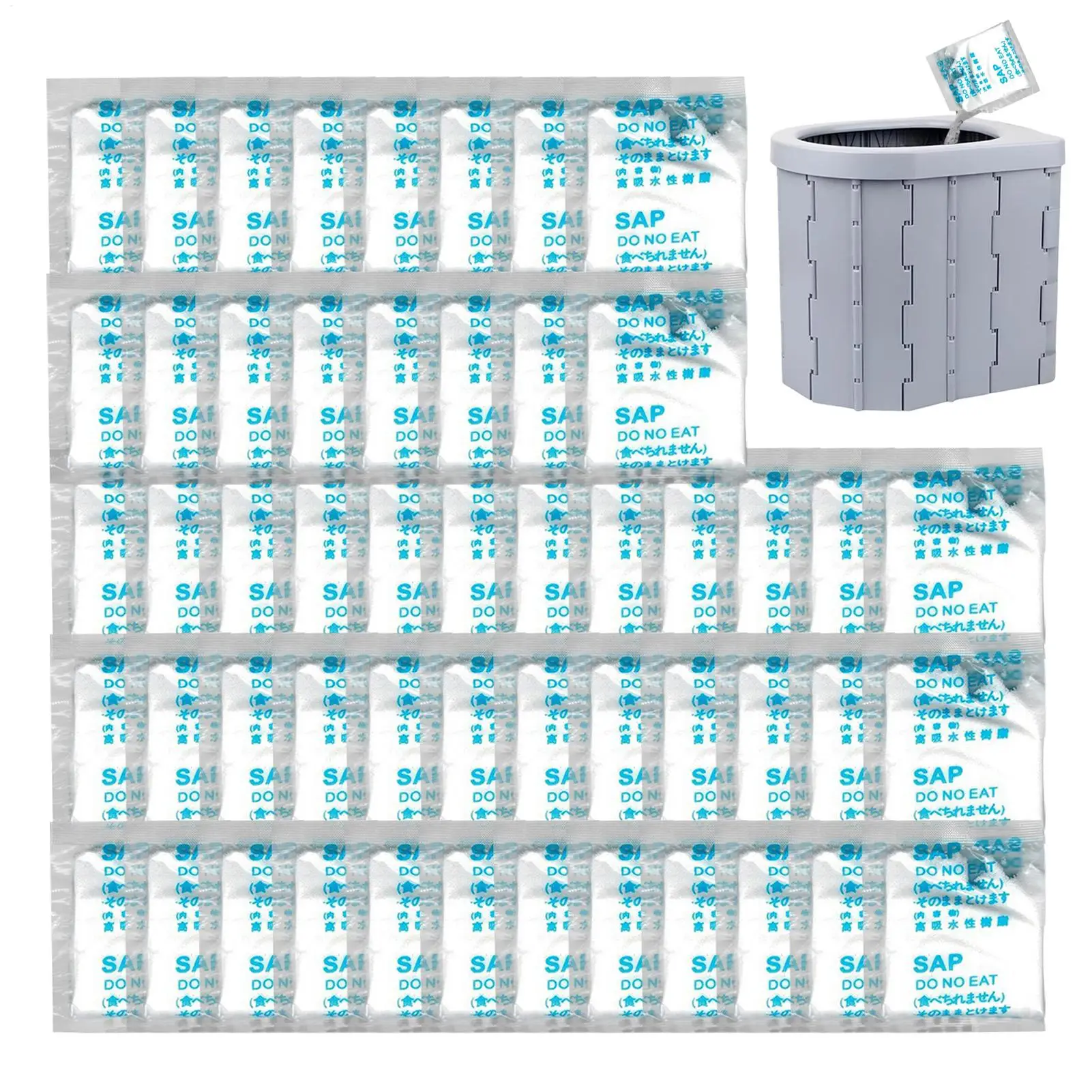 응급 소변 봉투 흡수성 분말 50개 휴대용 화장실 응고제 오줌 고형화제 등산 여행용 냄새 제거제