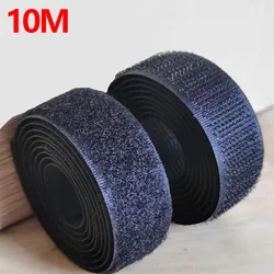Versatile Sew - On Hook & Loop Tape | Durable Nylon Fabric Strap, 20 - 50mm Wide, for DIY Crafts, Sewing, and Home Decor (Black 10Meter)
