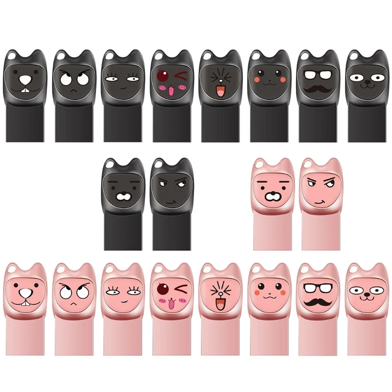

USB2.0 Disk CartoonMemory 2-in-1 with for Mobile Phone Adapter Metal 16Gb Dropship