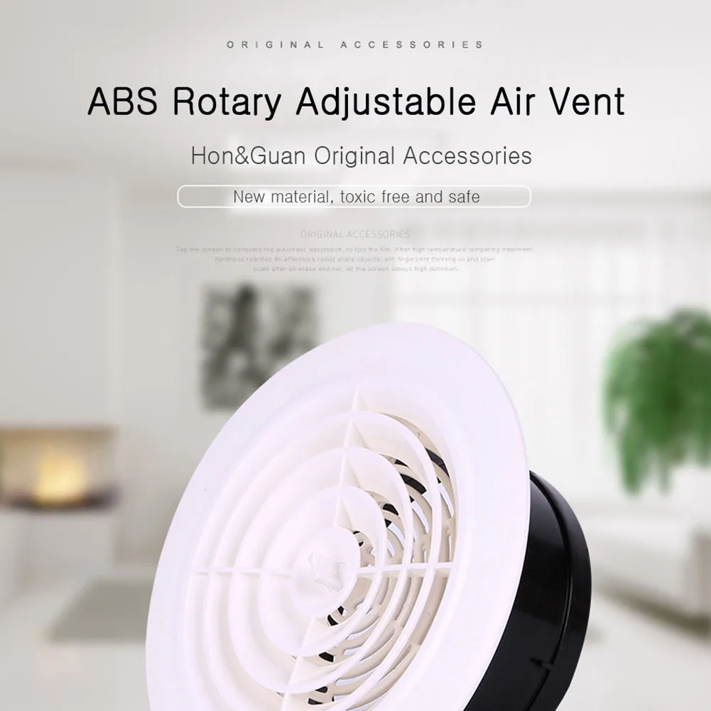 

Round Air Vent Louver Grille Cover Outlet Adjustable Exhaust Vent Ventilation Kitchen And Bathroom Accessories