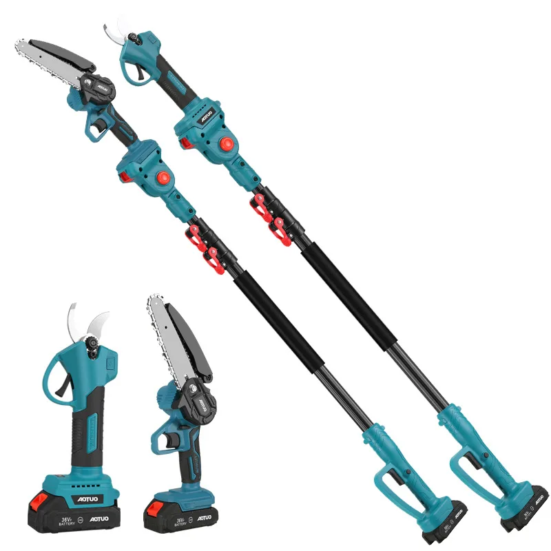 Electric Chain Saw Pruning Cutter Long Pole Chainsaw Garden Pruner Shears By DIY Gardeners With Brushless Lithium Battery