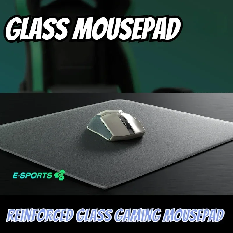 ECHOME Matte Glass Gaming Mouse Pad for FPS Game Desk Mat Computer
