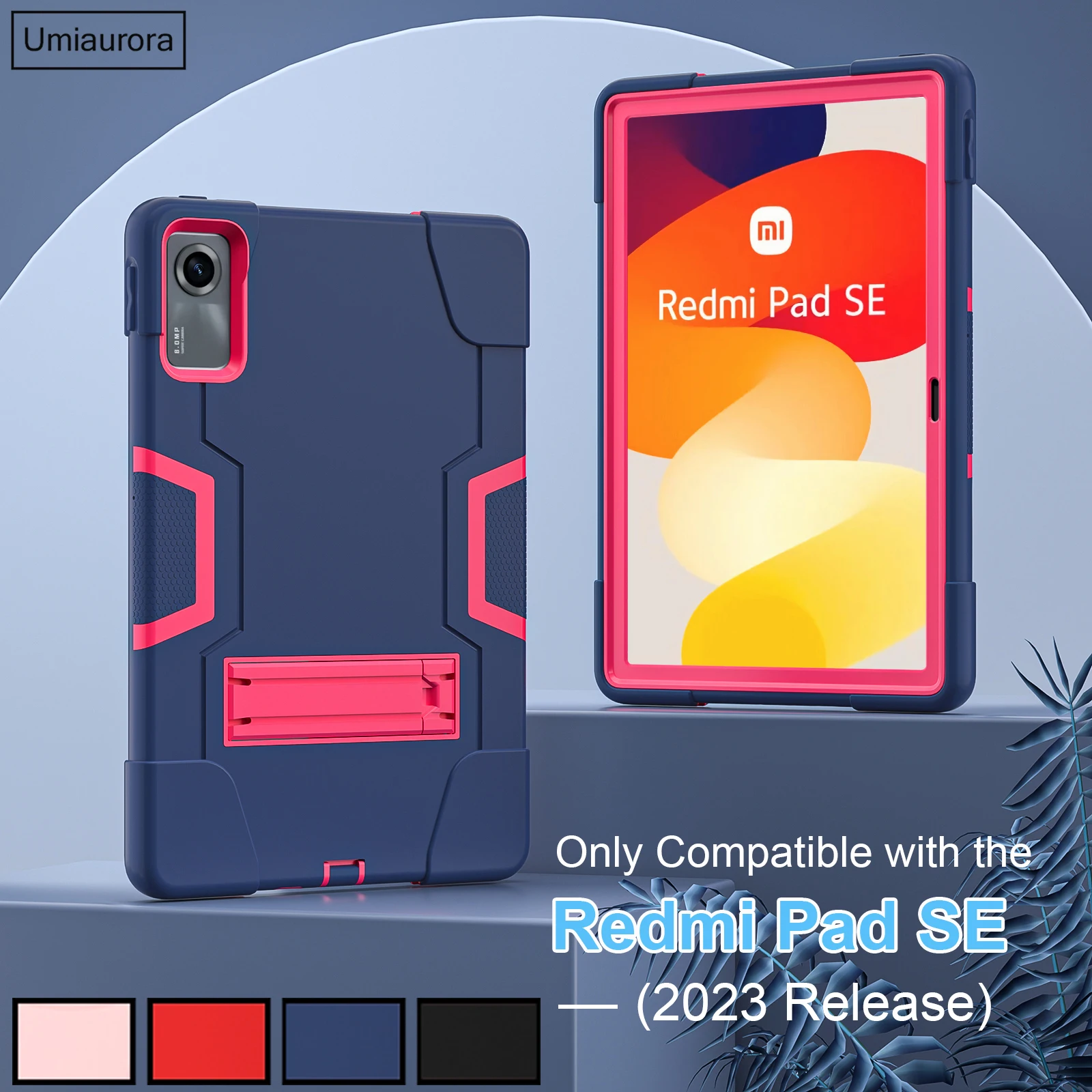 

Чехол для XiaoMi Redmi Pad SE, 11 дюймов, 2023 дюйма, полноразмерный силиконовый чехол для детей, гибридный противоударный чехол-подставка для планшета, защитный чехол