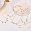 Collier personnalisé en acier inoxydable pour femme, pendentif lettre Alpahbet, nom initial, déclaration de collier, cadeau de breloques
