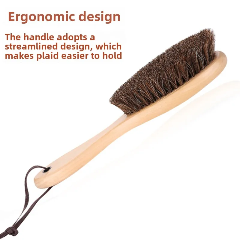 Large Horsehair Horse Bristle Brush - Multi-Purpose Cleaning, Shoe Polish, Polishing, and Waxing, Universal Use 6