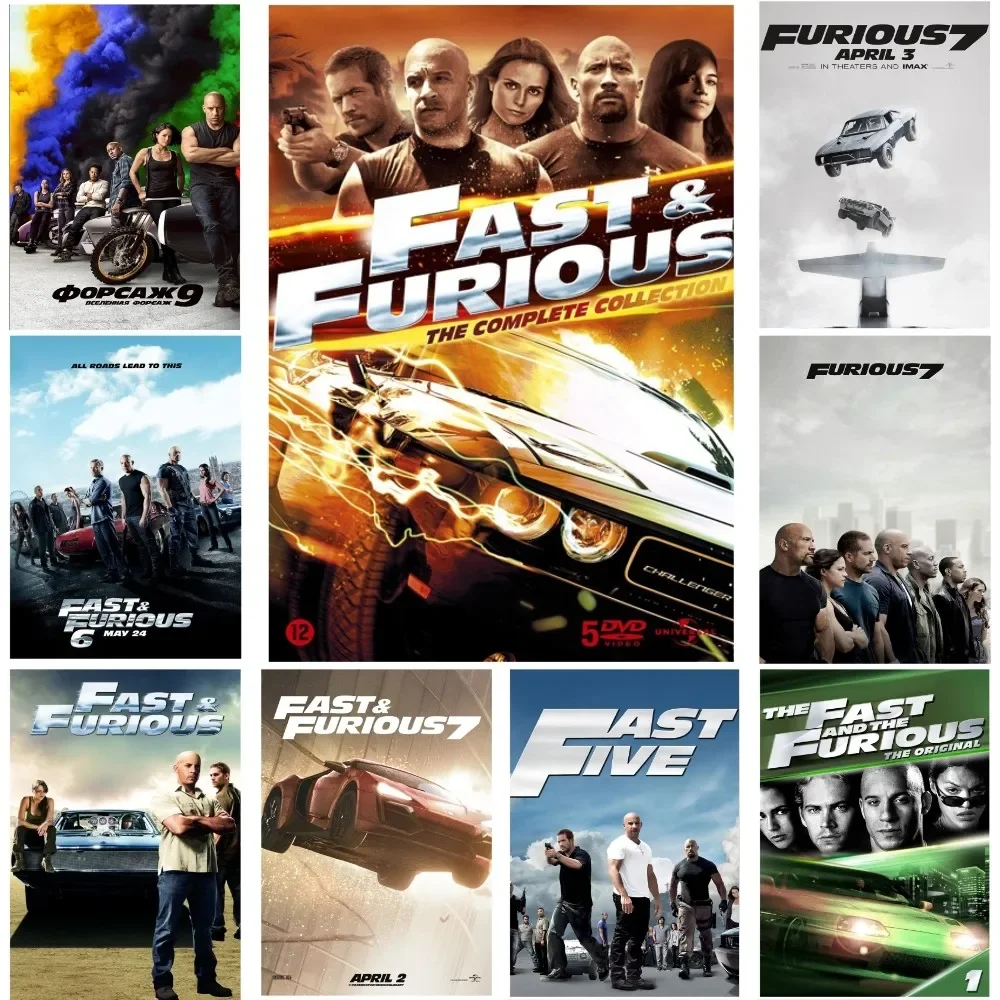 Film Fast-Furious Poster Paper Print Home Soggiorno Camera Da Letto Ingresso Bar Ristorante Cafe Art Painting Decoration