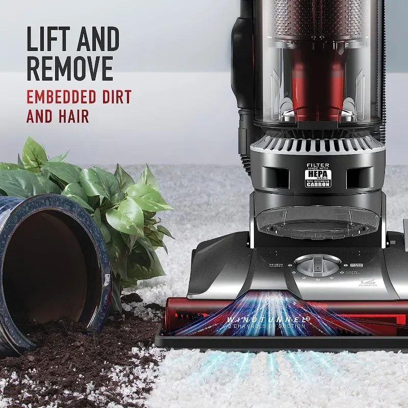 Hoover WindTunnel 3 Max Performance Pet, Bagless Upright Vacuum Cleaner, HEPA Media Filtration, For Carpet and Hard Floor 3