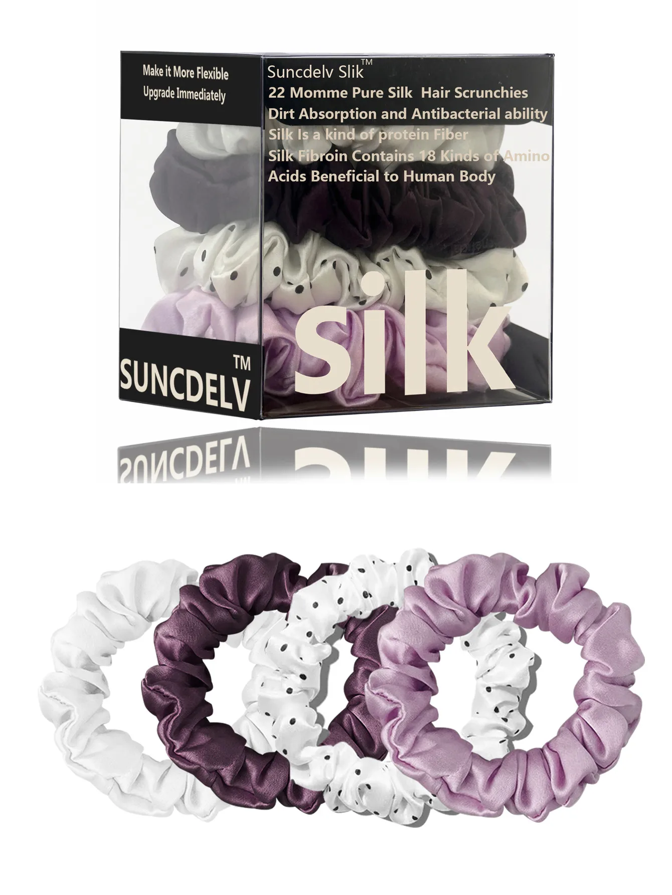 Premium 100% Silk Hair Scrunchies - Luxurious Hair Ties