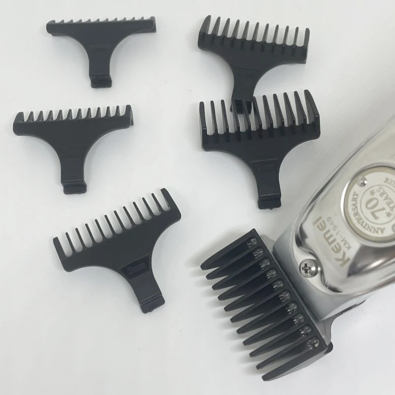Kemei 6Pcs/Set Original KM-5090 Hair Clipper Limit Comb Guide Attachment Size Barber Replacement 1/2/3/6/9/12mm 4