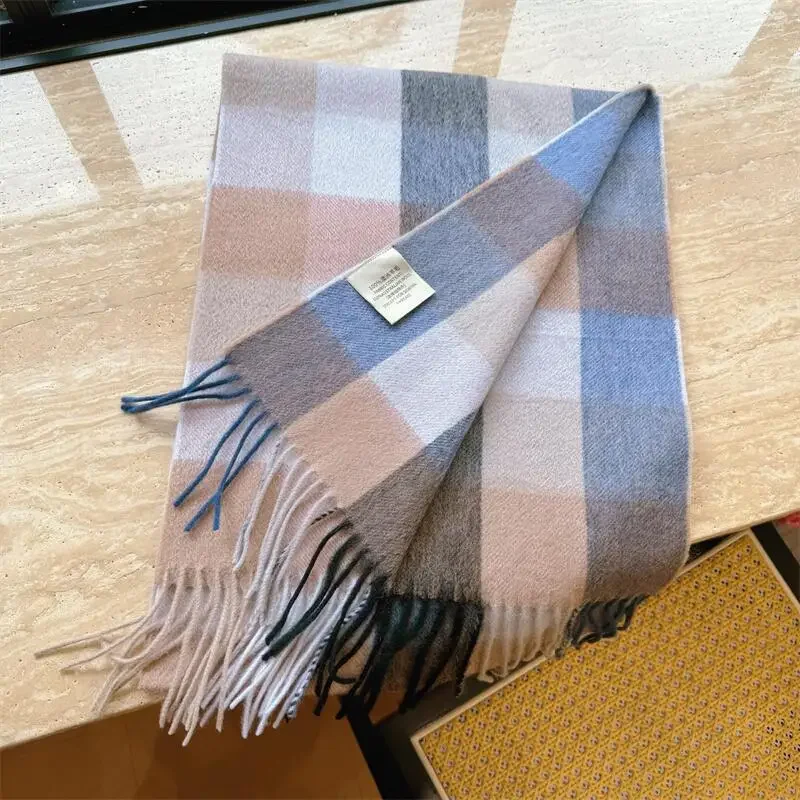 Wool Scarf Men Women Cashmere Muffler Shawl Autumn Winter