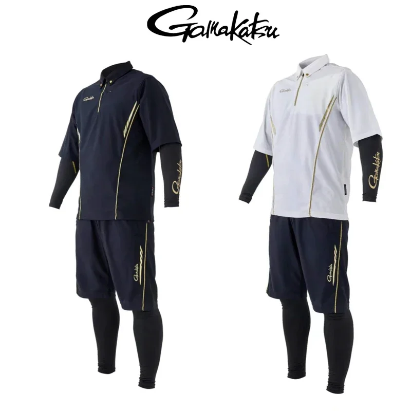 

4pcs/set Gamakatsu Fishing Clothes Suit for Men Breathable Sun Protection Fishing Shirt Outdoor Quick Dry Fishing Hiking Jerseys