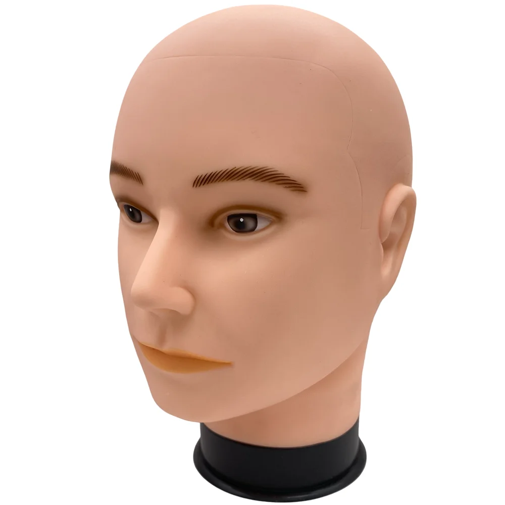 Testa di manichino maschile senza capelli per realizzare supporti per parrucche e display per cappelli Testa di addestramento per manichini per cosmetologia - immagine 5